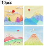 H034 10pcs Tear-off Memo Pad Message Memo Handbook Pegatinas decorativas, 10 sets Sunny Series Random