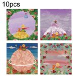 H034 10pcs Tear-off Memo Pad Message Memo Handbook Pegatinas decorativas, 10 sets Rose Little Prince Series Random
