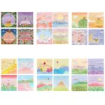 H034 10pcs Tear-off Memo Pad Message Memo Handbook Pegatinas decorativas, 10 sets Peaks And Mountains Series Random - Imagen 2