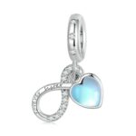 BSC705 S925 Eternal Sisterhood Charm Cracelet Endless Symbols Corazón Zirconia Colgante, BSC705