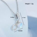 BSC705 S925 Eternal Sisterhood Charm Cracelet Endless Symbols Corazón Zirconia Colgante, BSC705 - Imagen 3