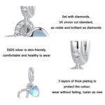BSC705 S925 Eternal Sisterhood Charm Cracelet Endless Symbols Corazón Zirconia Colgante, BSC705 - Imagen 4