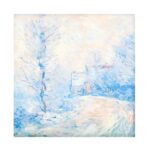 10 Uds., serie de pintura Vintage, libro de notas no adhesivo, Manual, Material de papel, Giverny Under Snow