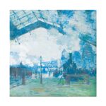 10 Uds., serie de pintura Vintage, libro de notas no adhesivo, Manual, Material de papel, Monet San Lazar Railway Station