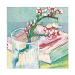 10 Uds., serie de pintura Vintage, libro de notas no adhesivo, Manual, Material de papel, Blooming Apricot Flower Branch