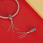 Plata esterlina S925 Nubes auspiciosas Linterna roja Pulsera Colgante de cuentas, BSC727 - Imagen 2