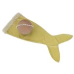 Ropa de fotografía para recién nacido Mono de modelado de sirena + Conjunto de tocado, Mermaid Set(Yellow)