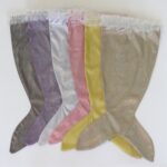 Ropa de fotografía para recién nacido Mono de modelado de sirena + Conjunto de tocado, Mermaid Set(Yellow) - Imagen 2