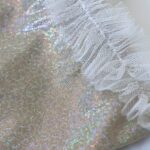 Ropa de fotografía para recién nacido Mono de modelado de sirena + Conjunto de tocado, Mermaid Set (Champagne) - Imagen 5