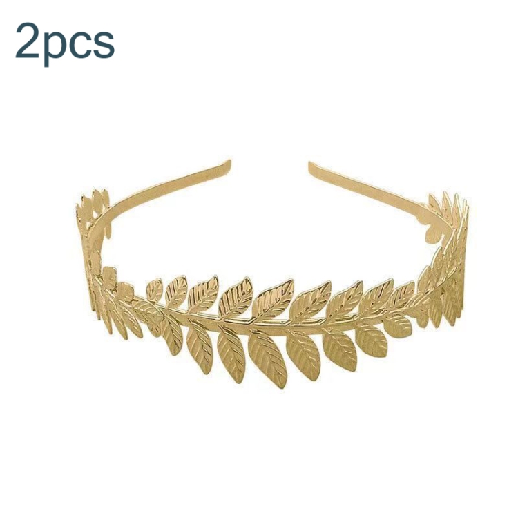 TBD0603156201A.jpg 2 uds hojas de árbol banda para el cabello diadema tocado nupcial accesorios para el cabello, 2pcs Tree Leaves Gold - Imagen 1
