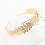 2 uds hojas de árbol banda para el cabello diadema tocado nupcial accesorios para el cabello, 2pcs Tree Leaves Gold - Imagen 2