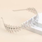 2 uds hojas de árbol banda para el cabello diadema tocado nupcial accesorios para el cabello, 2pcs Tree Leaves Silver - Imagen 2