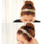 2 uds hojas de árbol banda para el cabello diadema tocado nupcial accesorios para el cabello, 2pcs Tree Leaves Silver - Imagen 4