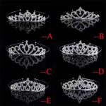 2 uds., banda para el pelo de corona para niña pequeña, adornos para el pelo de aleación, tocado de diamantes de imitación, Rhinestone Crown F - Imagen 4