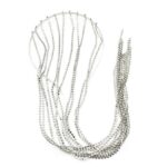 Cadena de diamantes de imitación banda para el cabello tocado de borla trenzada femenina, Single -row