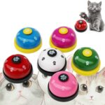 3 uds juguete para mascotas entrenamiento llamado cena campana pequeña huella anillo perro juguetes, 3pcs Pet Bell Red - Imagen 2
