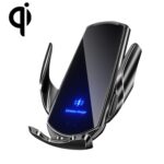 Soporte de teléfono de carga inalámbrica para coche magnético de inducción infrarroja Q3 con Micro USB + 8 pines + conector magnético tipo C/USB-C, Q3 Black