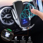 Soporte de teléfono de carga inalámbrica para coche magnético de inducción infrarroja Q3 con Micro USB + 8 pines + conector magnético tipo C/USB-C, Q3 Red - Imagen 5