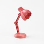 Forma de flor LED Mini lámpara de mesa magnética Luz de noche plegable junto a la cama, 09B Rose Red