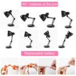 Forma de flor LED Mini lámpara de mesa magnética Luz de noche plegable junto a la cama, 09B Pink - Imagen 3