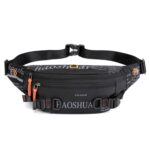 HAOSHUAI 5132 Outdoor Men Riñonera Sports Running Chest Bag, 5132 Black