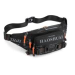 HAOSHUAI 5135 Bolso de cintura para hombres al aire libre Bolso de hombres de tela de nylon impermeable, 5135 Black