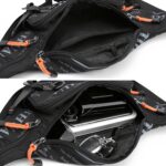 HAOSHUAI 5135 Bolso de cintura para hombres al aire libre Bolso de hombres de tela de nylon impermeable, 5135 Black - Imagen 6