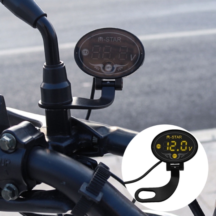 TBD0603189101B.jpg Monitoreo de voltaje de batería de motocicleta YL-M01 Medidor de voltaje inteligente M-STAR, YL-M01 Gold - Imagen 1