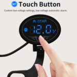 Monitoreo de voltaje de batería de motocicleta YL-M01 Medidor de voltaje inteligente M-STAR, YL-M01 Blue - Imagen 4