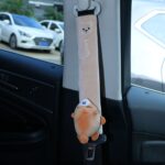 002 Cute Cartoon Thicked Seat Belt Cojín protector antiestrangulado, longitud:, 23cm (Bear)