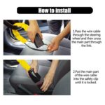 Cerradura antirrobo de seguridad para volante de coche S308, S308 Yellow - Imagen 5