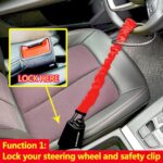 Cerradura antirrobo de seguridad para volante de coche S308, S308 Yellow - Imagen 6