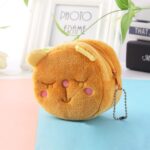 Monedero tridimensional de la llave de la felpa de la historieta de los niños 2pcs, Shy Bear