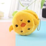 Monedero tridimensional de la llave de la felpa de la historieta de los niños 2pcs, Chick