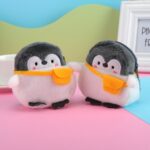 2 piezas lindo pequeño pingüino monedero lápiz labial bolsa de Cable de datos, Backpack Penguin