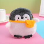 2 piezas lindo pequeño pingüino monedero lápiz labial bolsa de Cable de datos, Backpack Penguin - Imagen 2