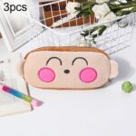 3 uds niños lindo Animal felpa lápiz bolsa papelería bolsa de almacenamiento, Hip-hop Monkey