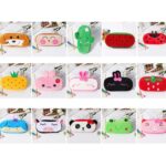 3 uds niños lindo Animal felpa lápiz bolsa papelería bolsa de almacenamiento, Black Rabbit - Imagen 2