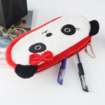 3 uds niños lindo Animal felpa lápiz bolsa papelería bolsa de almacenamiento, Embroidery Watermelon - Imagen 4