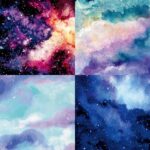 6 pulgadas 24 hojas Scrapbooking papel de fondo arte artesanías hechas a mano, Watercolor Starry Sky - Imagen 3