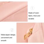 H6572 Neceser de viaje de nailon bordado con letras Bolsa de cosméticos portátil, H6572 (Pink) - Imagen 4