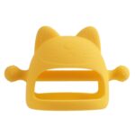 3 uds bebé Anti-comer mano cubierta hervida silicona calmante dientes palo, Yellow