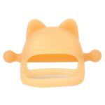 3 uds bebé Anti-comer mano cubierta hervida silicona calmante dientes palo, Apricot