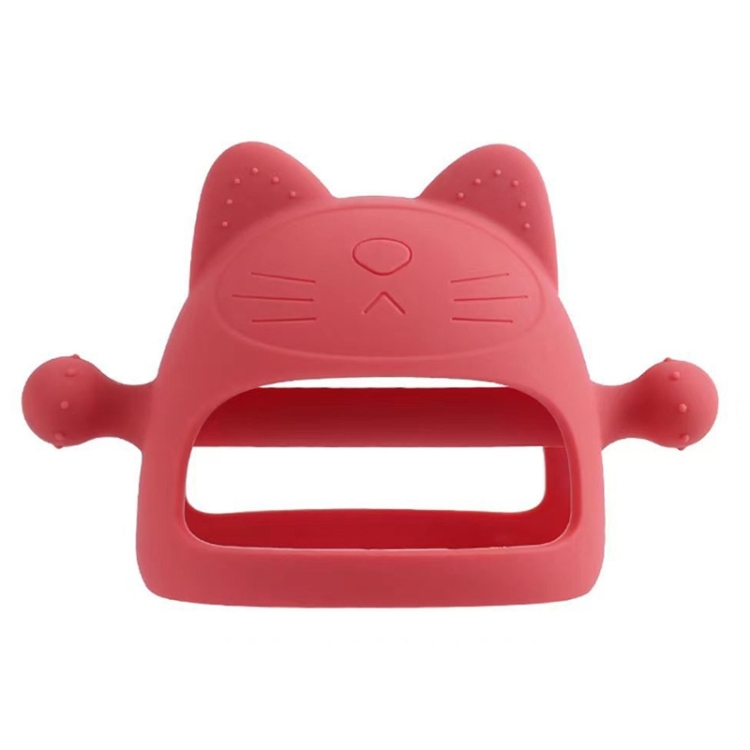 TBD0603213901E.jpg 3 uds bebé Anti-comer mano cubierta hervida silicona calmante dientes palo, Jujube Red - Imagen 1