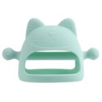 3 uds bebé Anti-comer mano cubierta hervida silicona calmante dientes palo, Mint Green