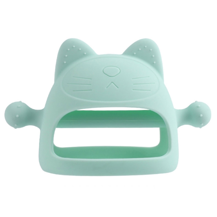TBD0603213901F.jpg 3 uds bebé Anti-comer mano cubierta hervida silicona calmante dientes palo, Mint Green - Imagen 1