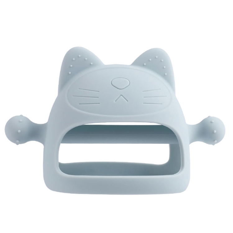 TBD0603213901H.jpg 3 uds bebé Anti-comer mano cubierta hervida silicona calmante dientes palo, Gray Blue - Imagen 1