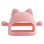 3 uds bebé Anti-comer mano cubierta hervida silicona calmante dientes palo, Light Pink