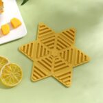 Cojín de olla plegable de 3 uds, almohadilla de aislamiento de taza de té de silicona, manteles individuales antideslizantes para mesa de casa, Yellow