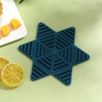 Cojín de olla plegable de 3 uds, almohadilla de aislamiento de taza de té de silicona, manteles individuales antideslizantes para mesa de casa, Royal Blue